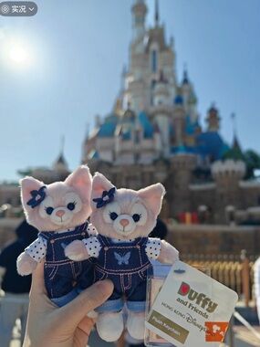 Disney authentic 2024 Linabell denim small plush keychain disneyland